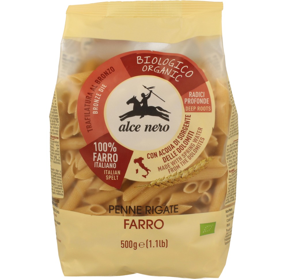 ALCE NERO penne épeautre clair 500 g