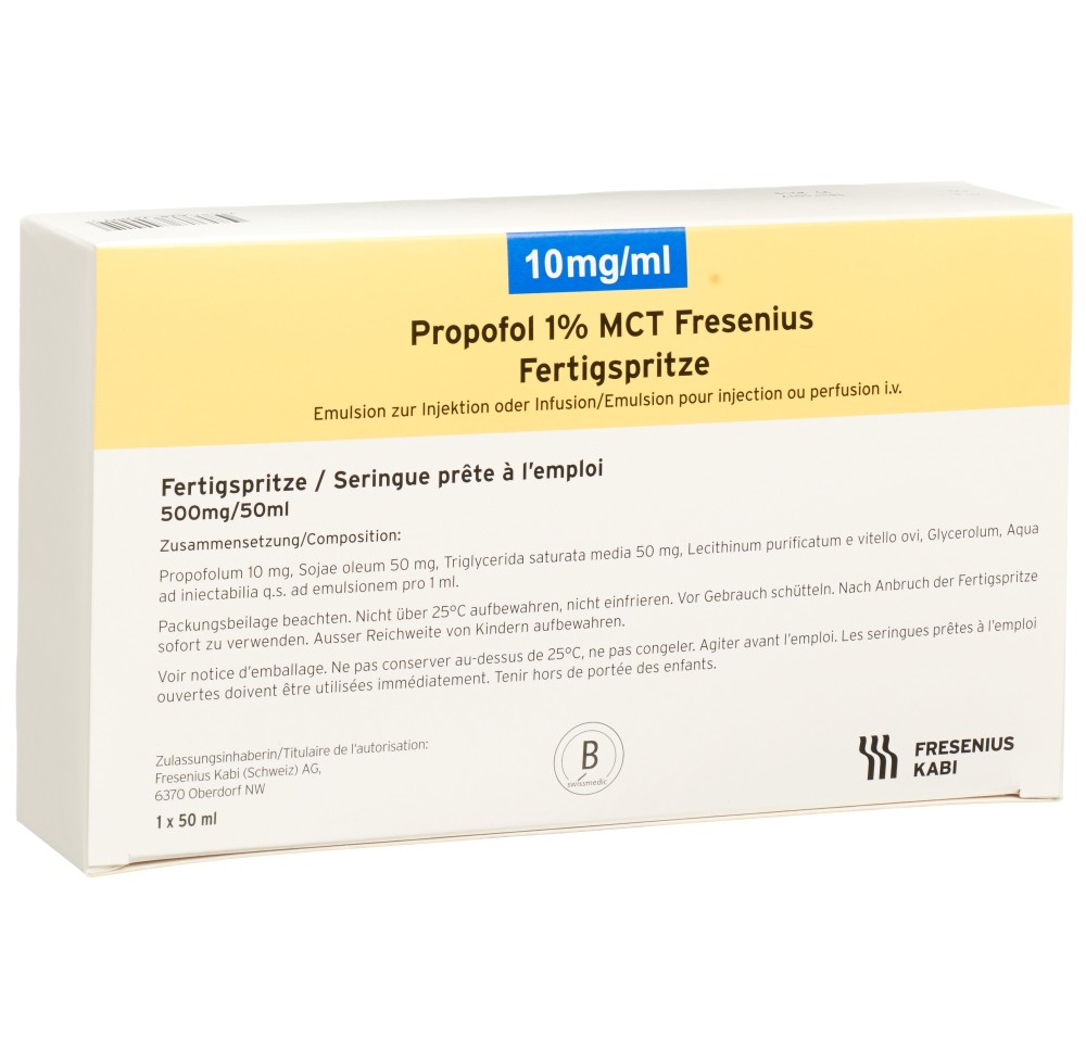 PROPOFOL 1% MCT Fresenius 500 mg/50ml ser pré