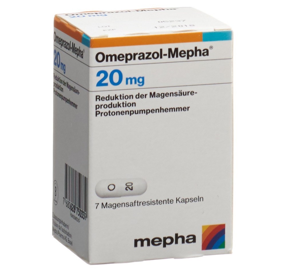 OMEPRAZOL Mepha caps 20 mg bte 7 pce