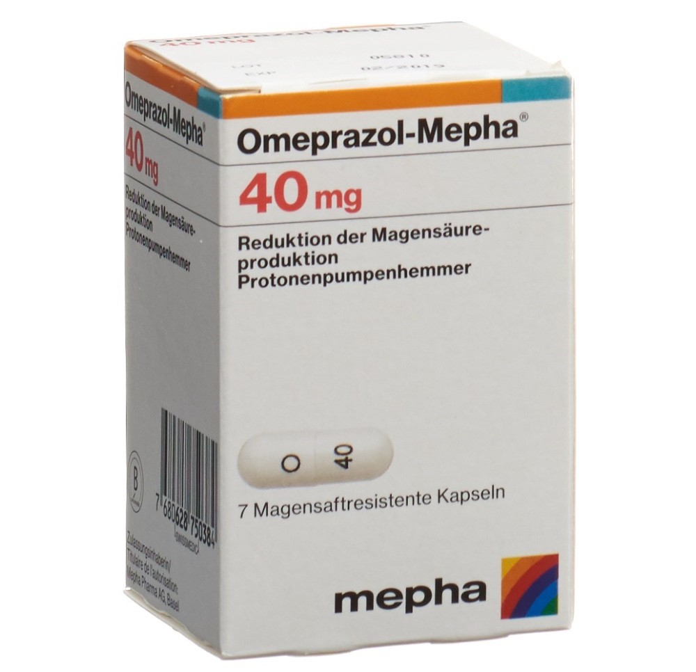 OMEPRAZOL Mepha caps 40 mg bte 7 pce