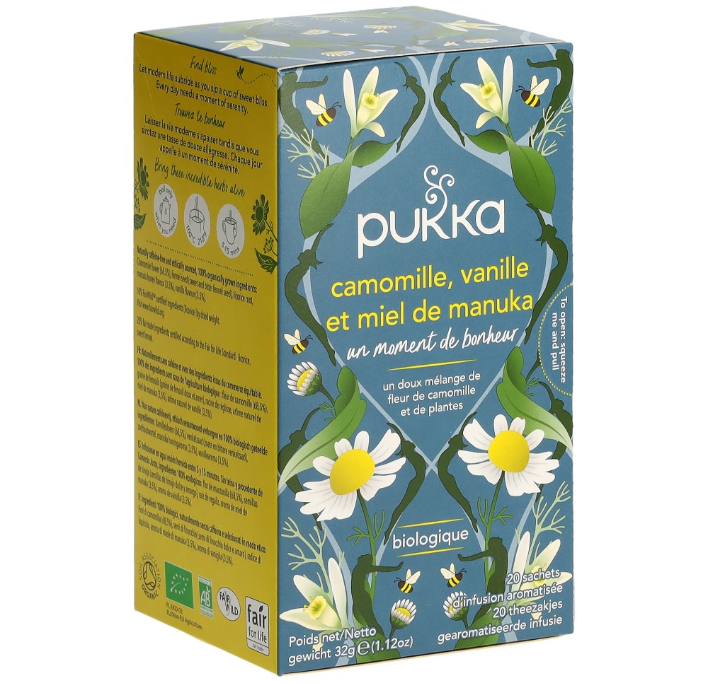 PUKKA Camom Vani&Miel Manuka thé bio sach 20 pce