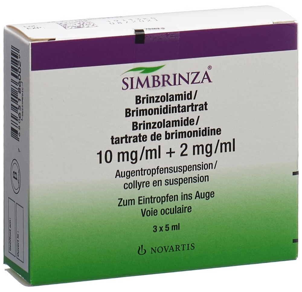 SIMBRINZA susp opht 3 fl 5 ml