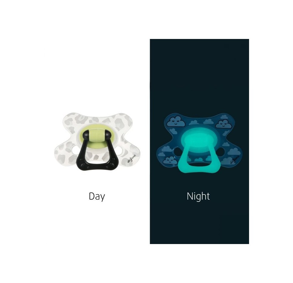 DIFRAX sucette natural 12+M nuit silicone