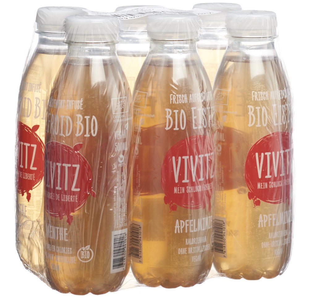 VIVITZ Bio thé froid menthe pomme 6 x 0.5 lt