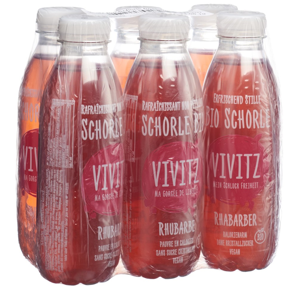 VIVITZ Bio Schorle rhubarbe 6 x 0.5 lt