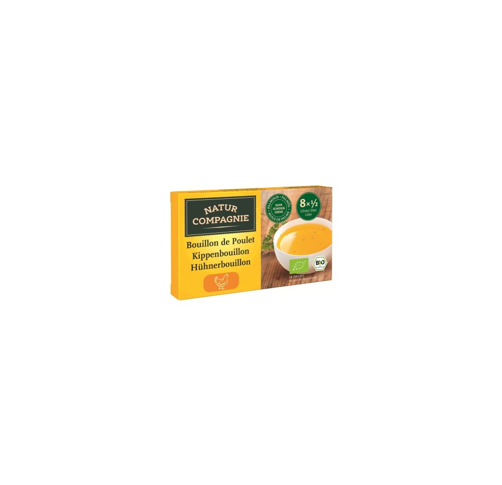 NATUR COMPAGNIE bouillon poulet bio 8 cubes 88 g