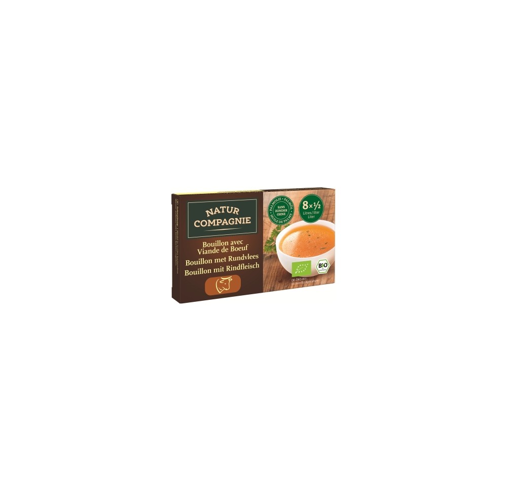 NATUR COMPAGNIE bouillon vian boeuf bio 8 cub 96 g