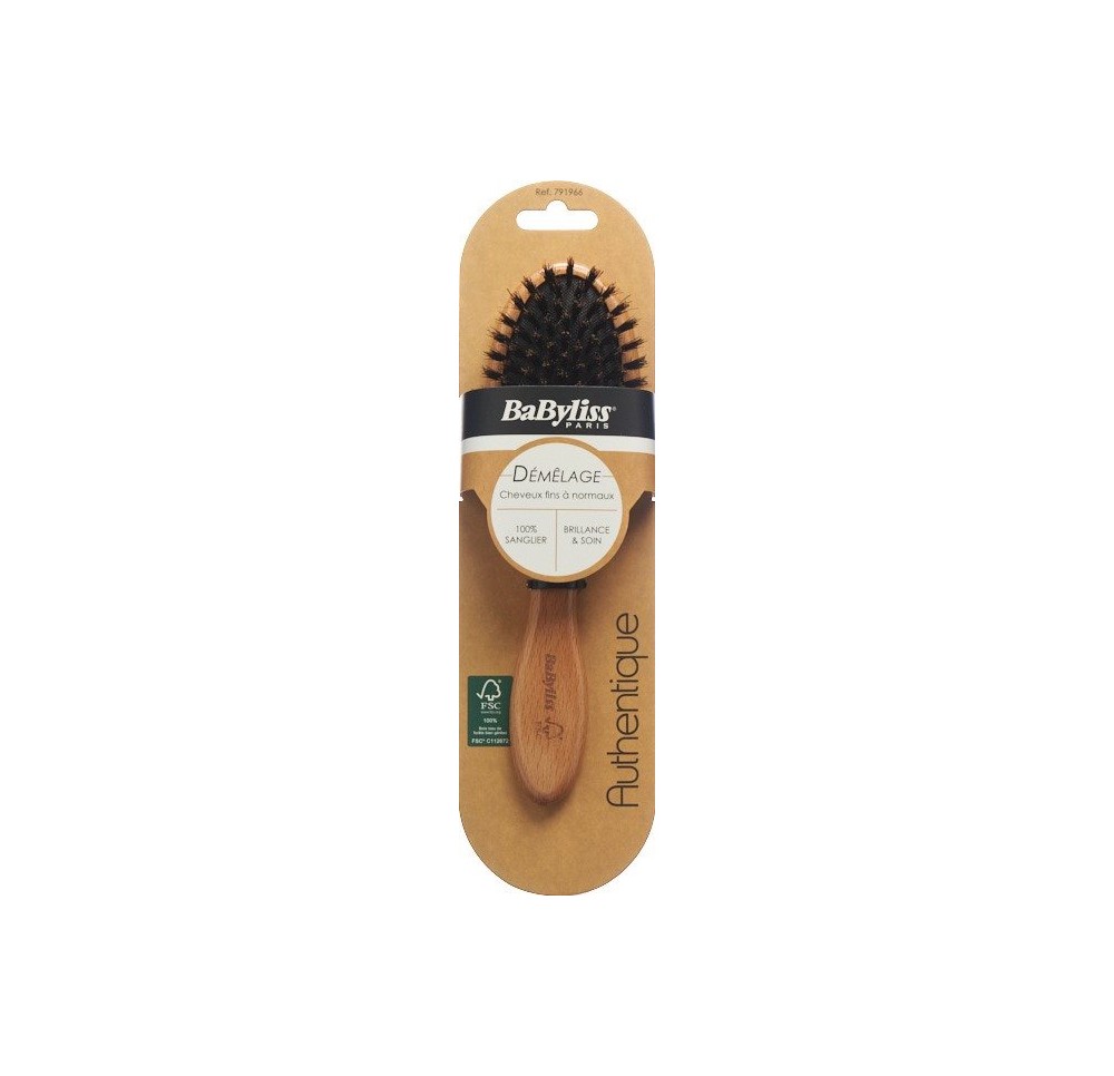 BABYLISS brosse bois pneumatique 100% sanglier
