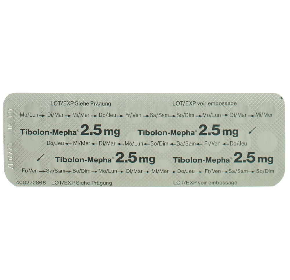 TIBOLON Mepha cpr 2.5 mg 3 x 28 pce