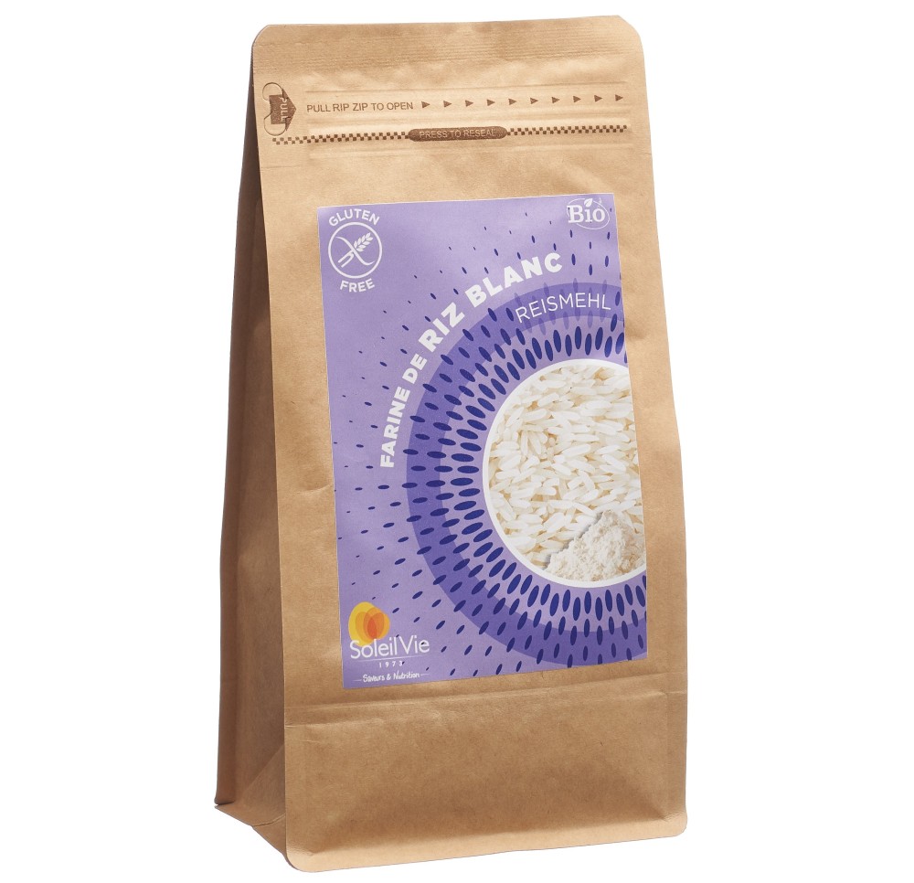 SOLEIL VIE farine de riz bio sans gluten 500 g