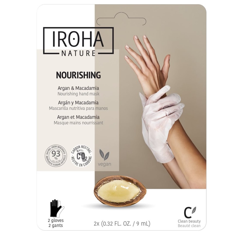 IROHA HANDS&FEET Hand Mask Glov Nour 2 x 9 ml
