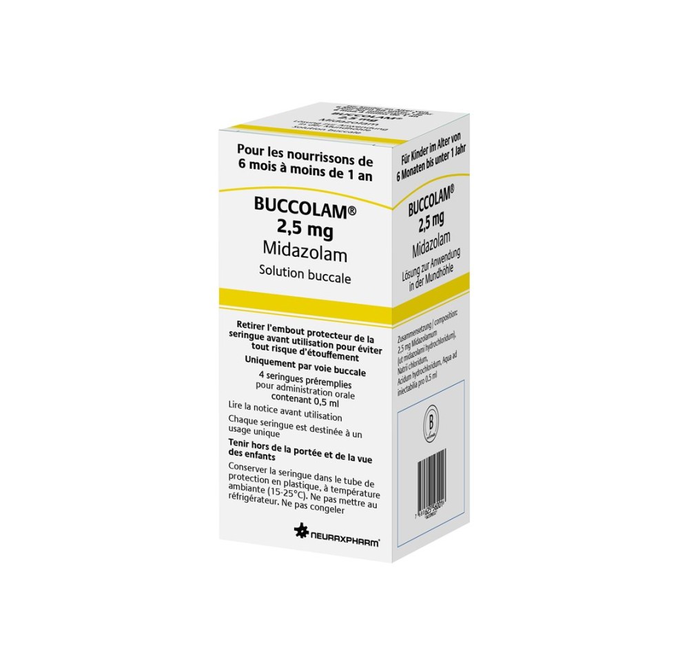 BUCCOLAM sol 2.5 mg/0.5ml ser pré 4 pce