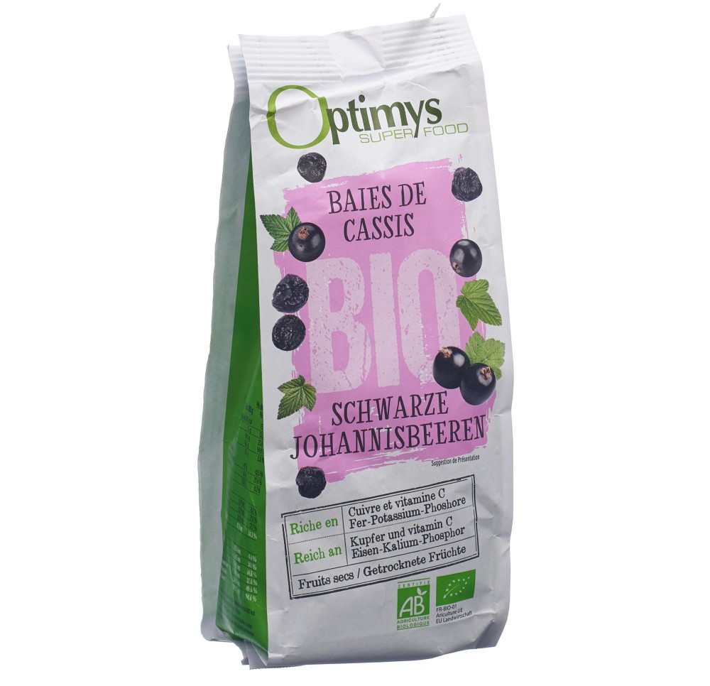 OPTIMYS baies de cassis bio 180 g