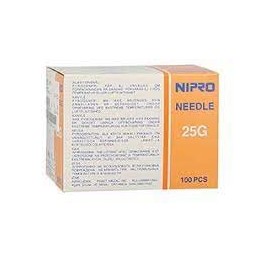 NIPRO aiguilles 0.5x25mm 25Gx1" orange 100 pce