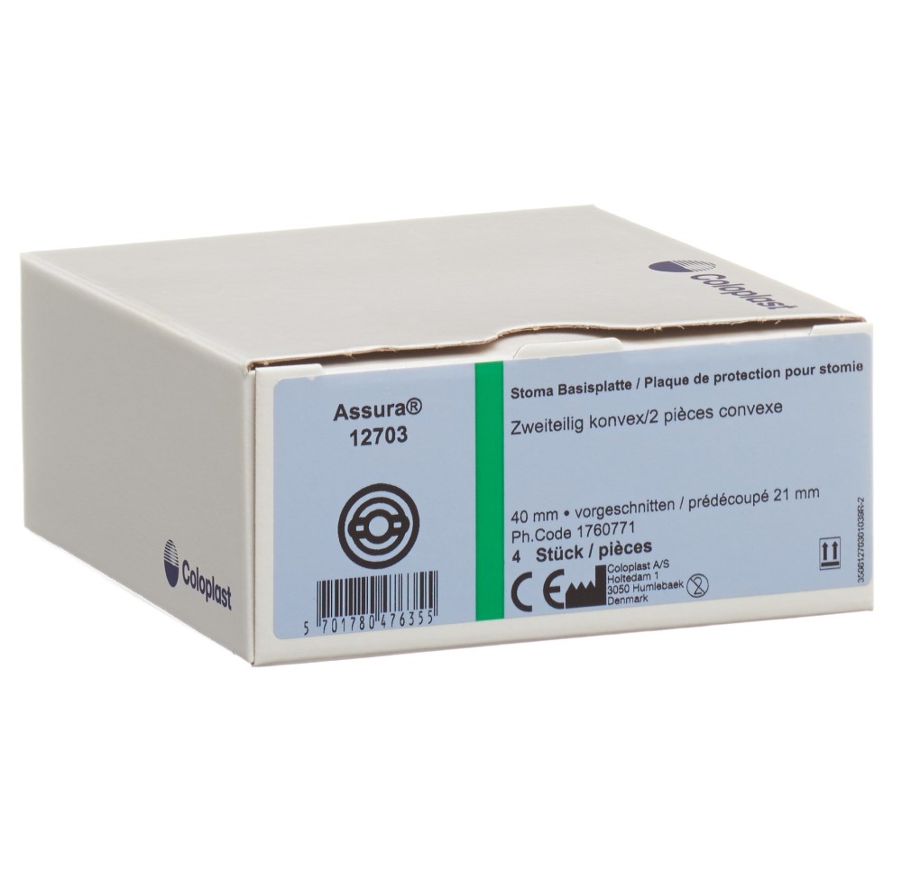 ASSURA plaque base 21/40mm convexe 4 pce