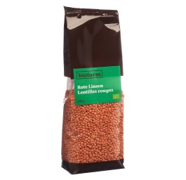 BIOFARM lentilles rouges bourgeon sach 500 g