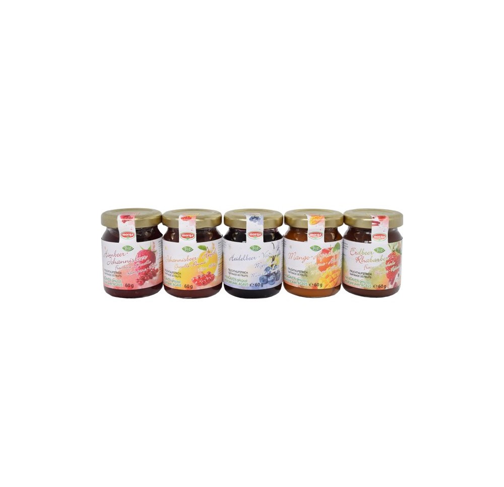 MORGA MIDGET confiture fruit agave bio 5 x 60 g