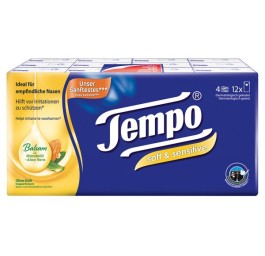 TEMPO mouchoirs soft&sensitive 12 x 9 pce