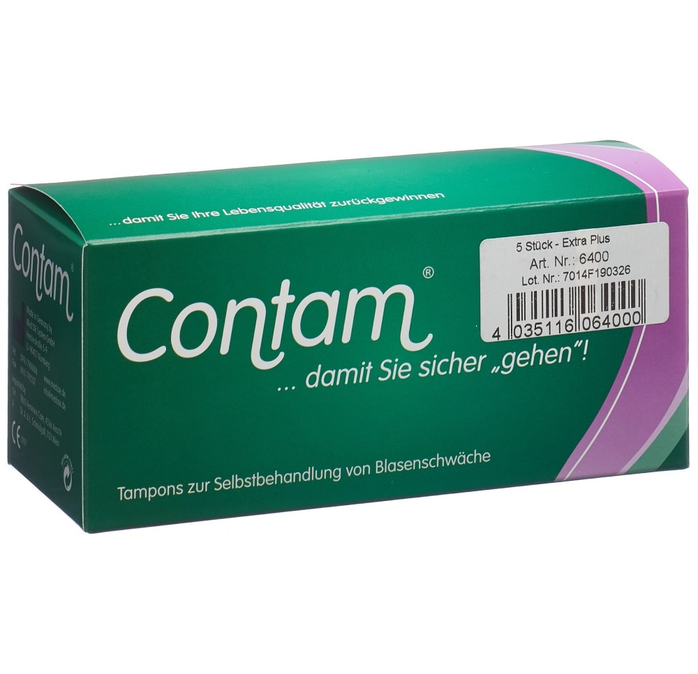 CONTAM tampon vaginal 40mm extra plus 5 pce