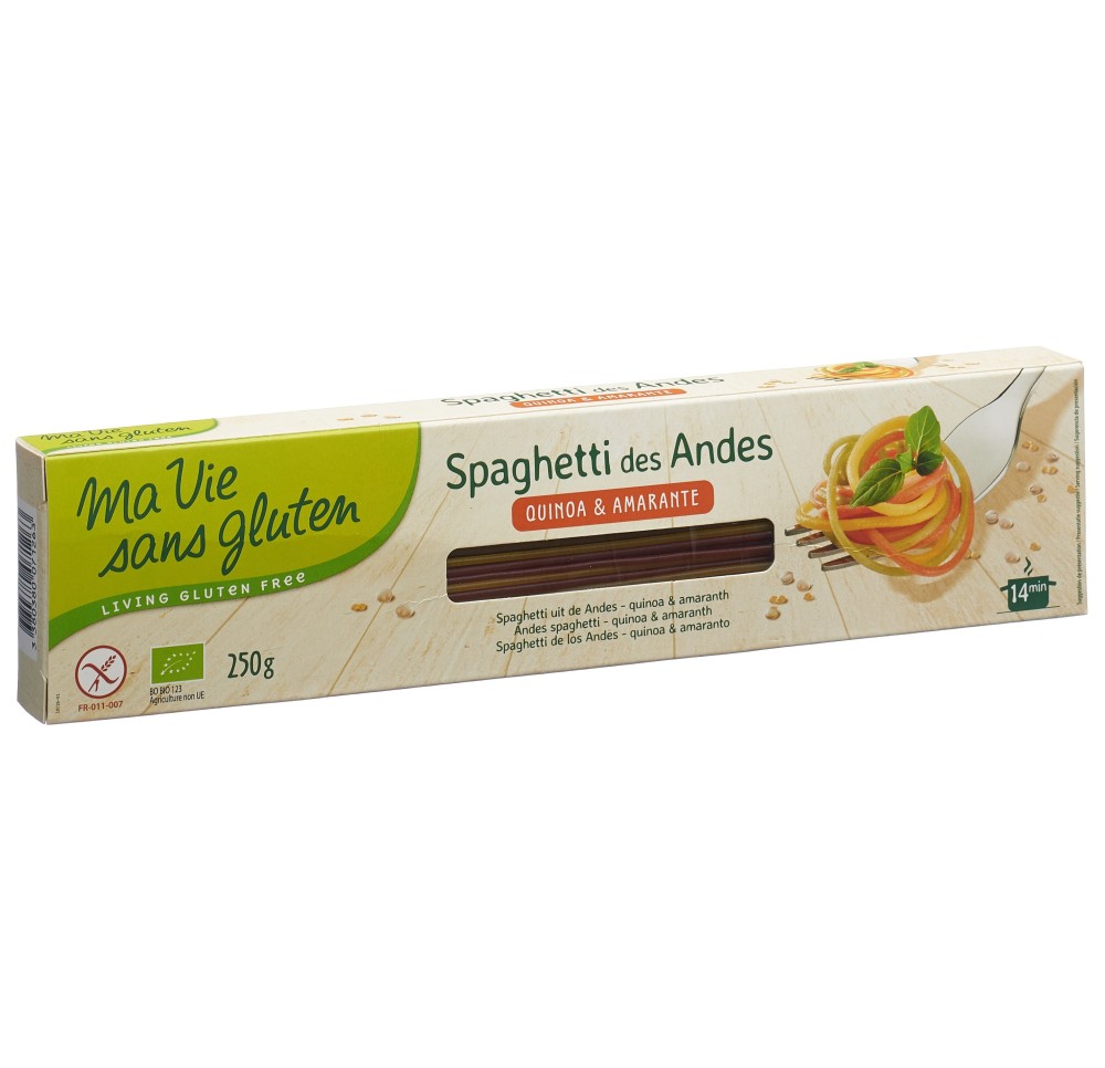 MA VIE S GLUT Spaghetti des Andes tricolores 250 g
