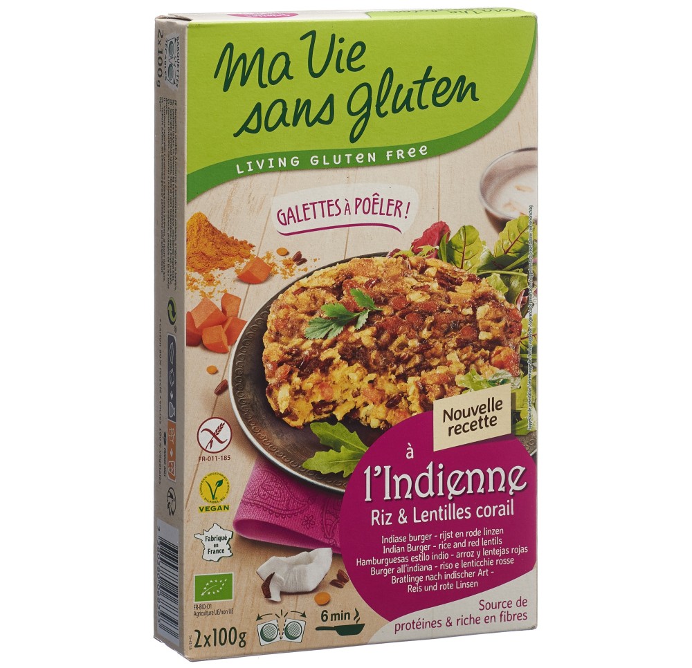 MA VIE S GLUT Galettes poêl Riz/Lenti co 2 x 100 g