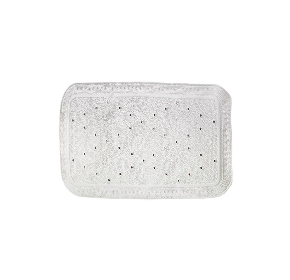 SUNDO tapis bain 76x35cm caoutcouc blanc