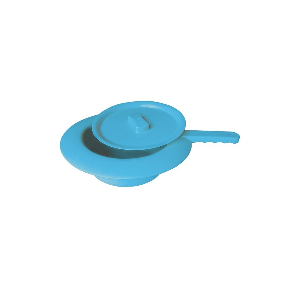SUNDO bassin de lit ø31cm bleu av couvercle