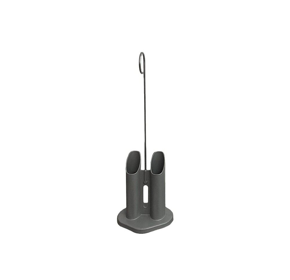 SAHAG Support en alu pour 2 béquilles/cannes gris