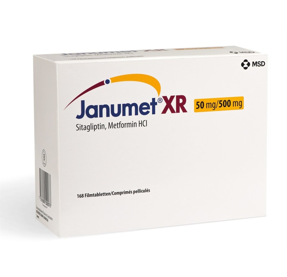 JANUMET XR cpr pell ret 50/500 mg 3 fl 56 pce