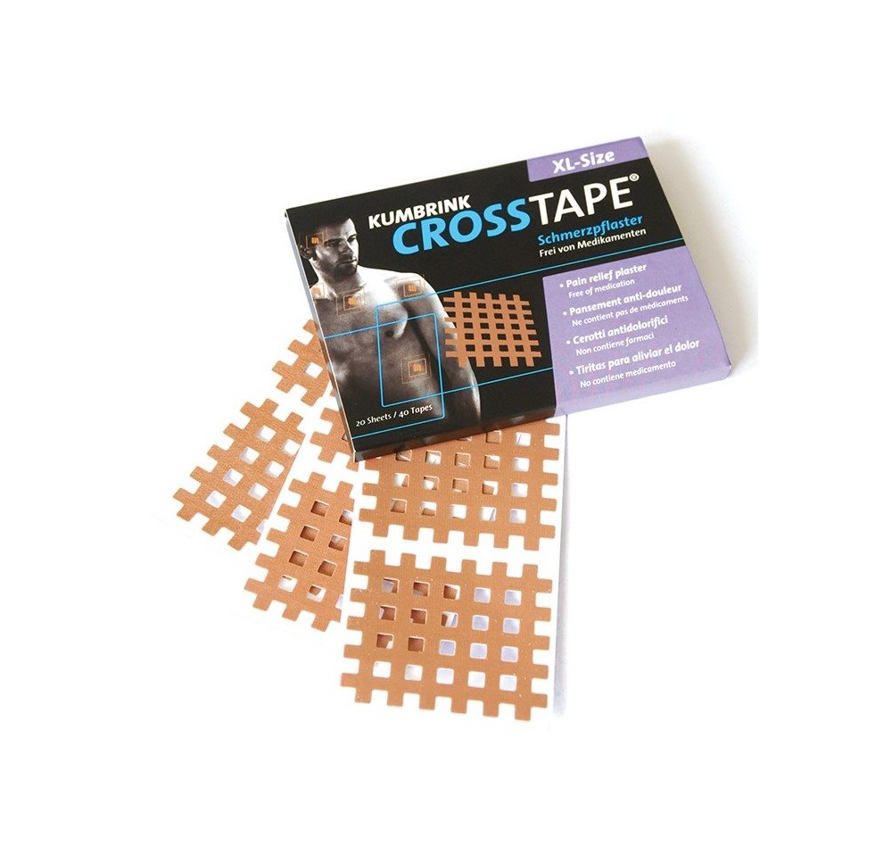 CROSSTAPE anti-douleur et acupuncture XL 40 pce