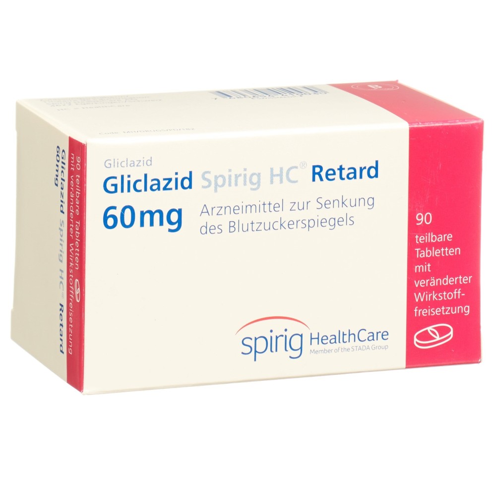 GLICLAZID Spirig HC Retard cpr ret 60 mg 90 pce