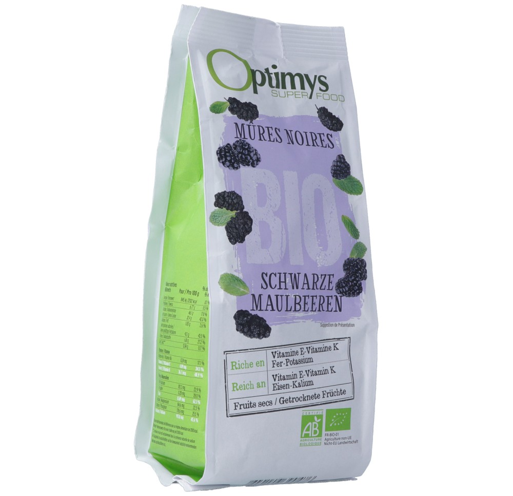 OPTIMYS mûres noires bio 180 g