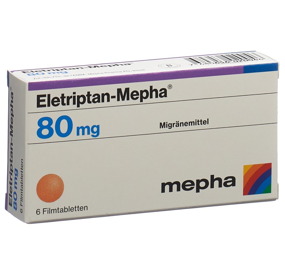ELETRIPTAN Mepha cpr pell 80 mg 6 pce