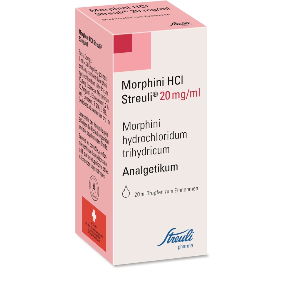 MORPHINI HCL Streuli gouttes 20 mg/ml fl 20 ml