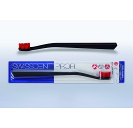 SWISSDENT Colours brosse dents noir/rouge soft-med