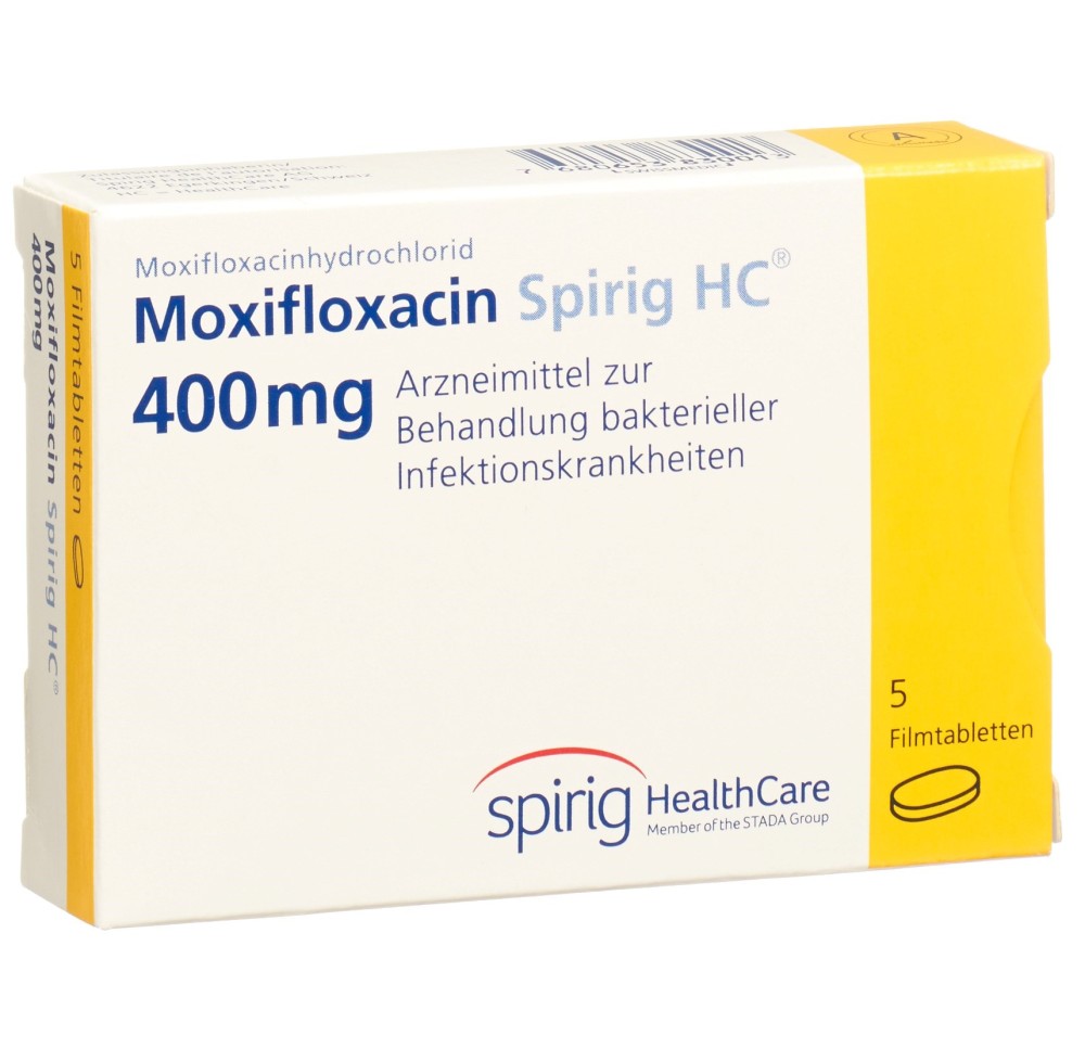 MOXIFLOXACINE Spirig HC cpr pell 400 mg 5 pce