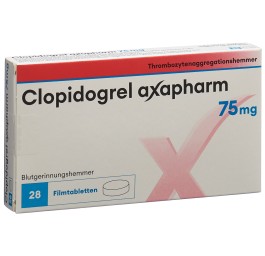 CLOPIDOGREL axapharm cpr pell 75 mg 28 pce