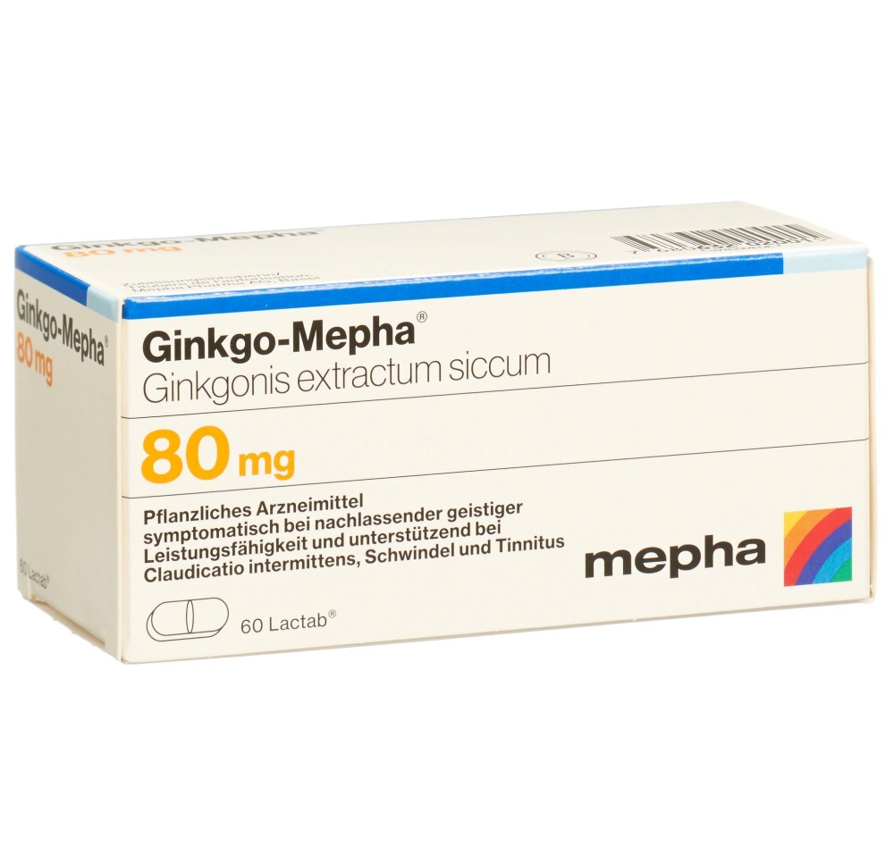 GINKGO Mepha cpr pell 80 mg 60 pce
