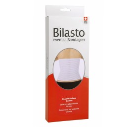 BILASTO ceinture abdominale femme M blanche velcro