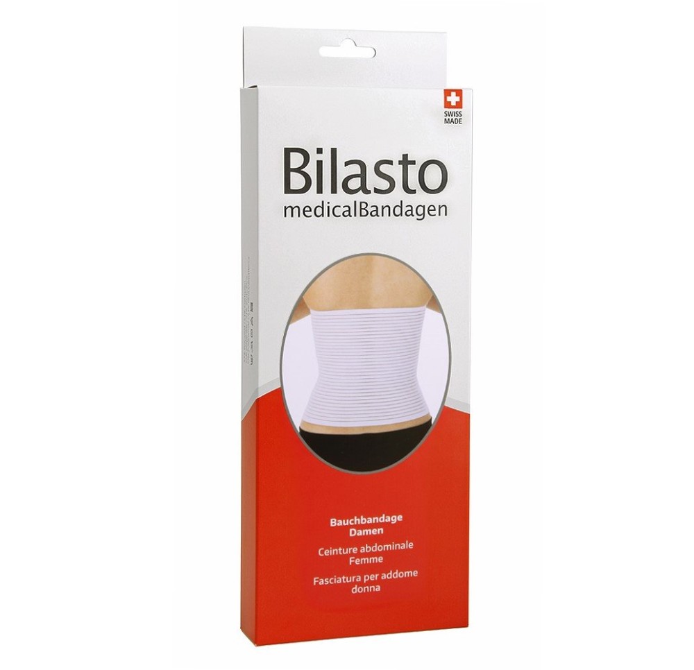 BILASTO ceinture abdominale femme XL blanche velcr