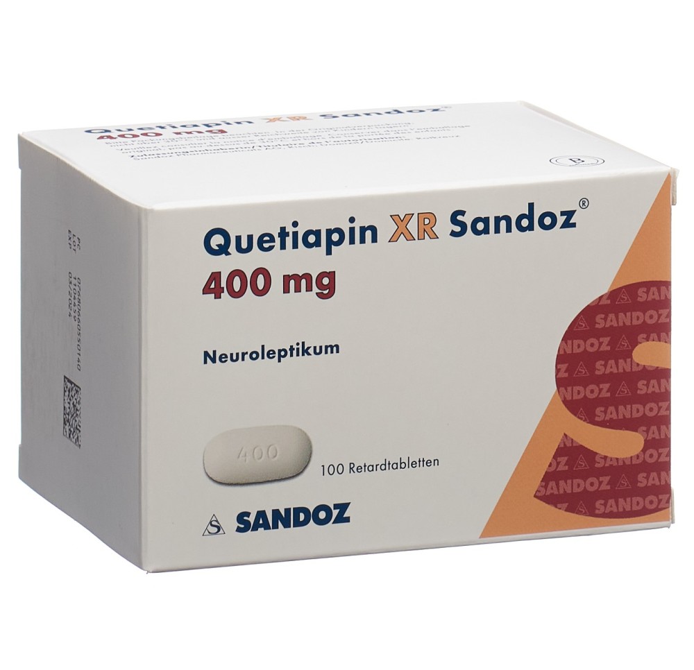 QUETIAPINE XR Sandoz cpr ret 400 mg 100 pce