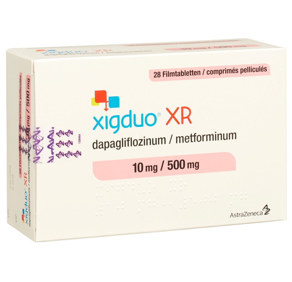 XIGDUO XR cpr pell 10 mg/500 mg 28 pce