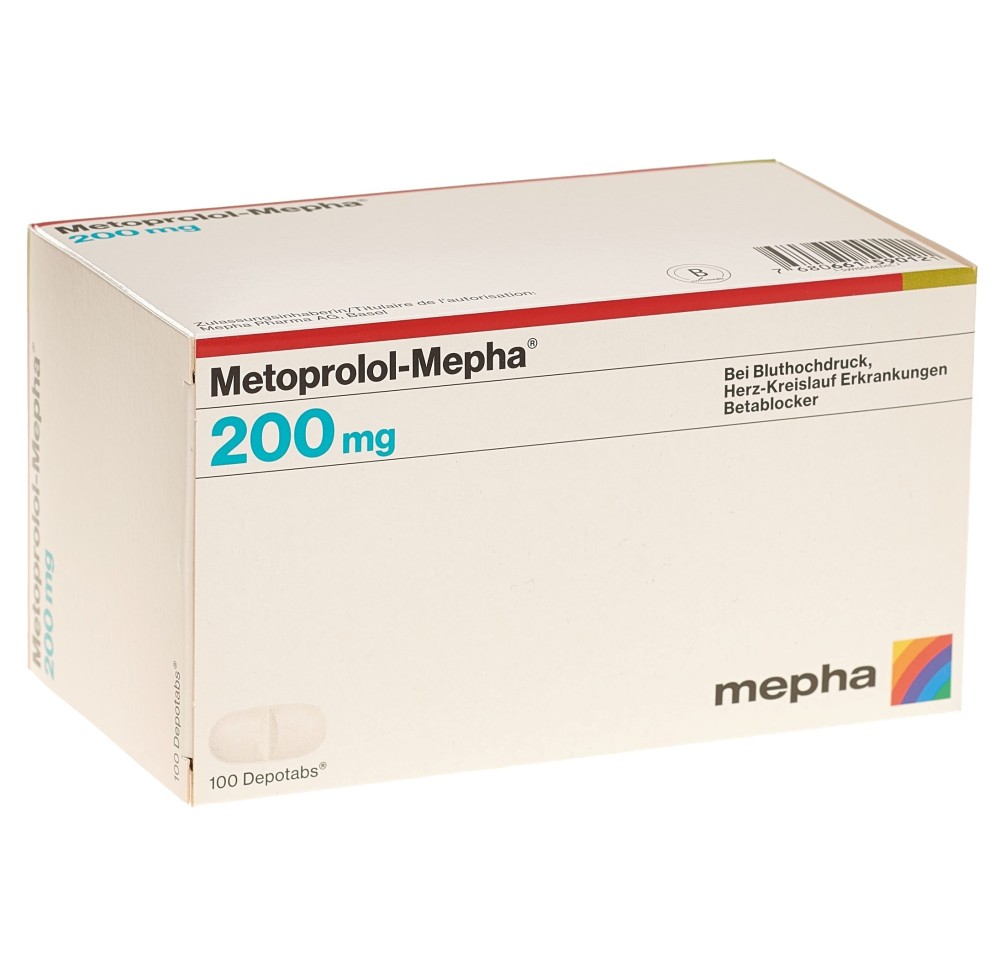 METOPROLOL Mepha depotabs 200 mg 100 pce