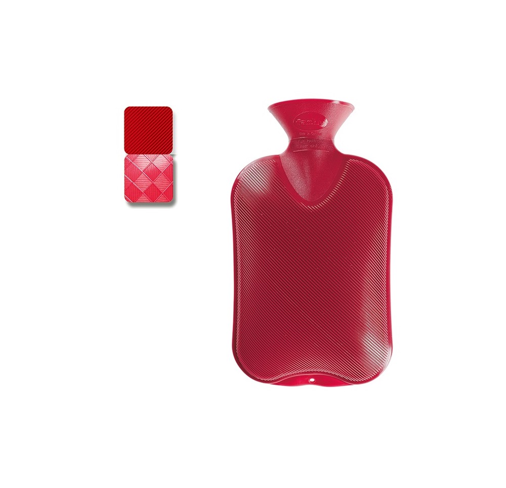 FASHY bouillotte 2l 1 côté rainures cranberry