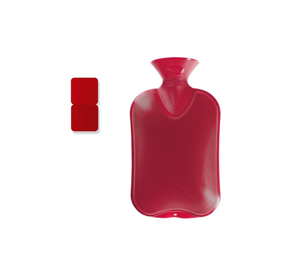 FASHY bouillotte 2l 2 côtés rainures cranber
