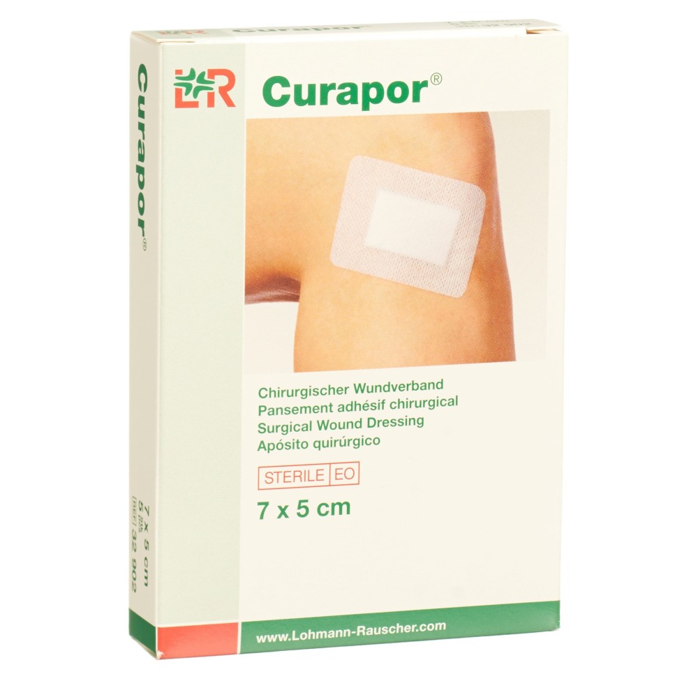 CURAPOR pansement adhés chirurgi 7x5cm st 5 pce