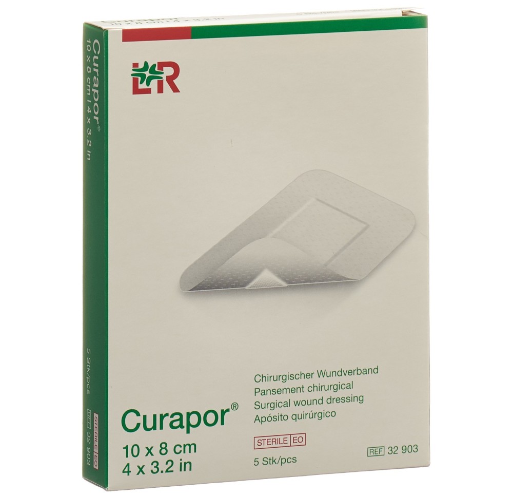 CURAPOR pansement adhés chirurgi 10x8cm st 5 pce