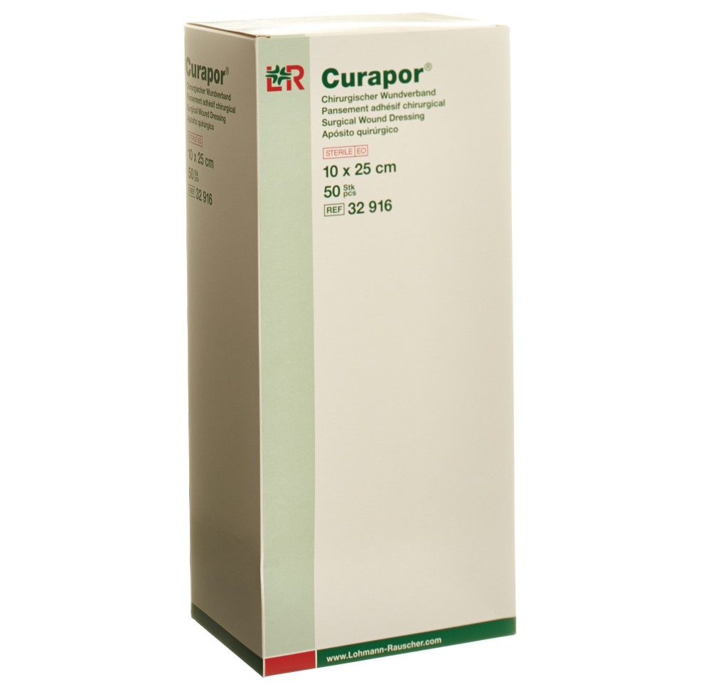 CURAPOR pansement adhés chirurgi 10x25cm st 50 pce