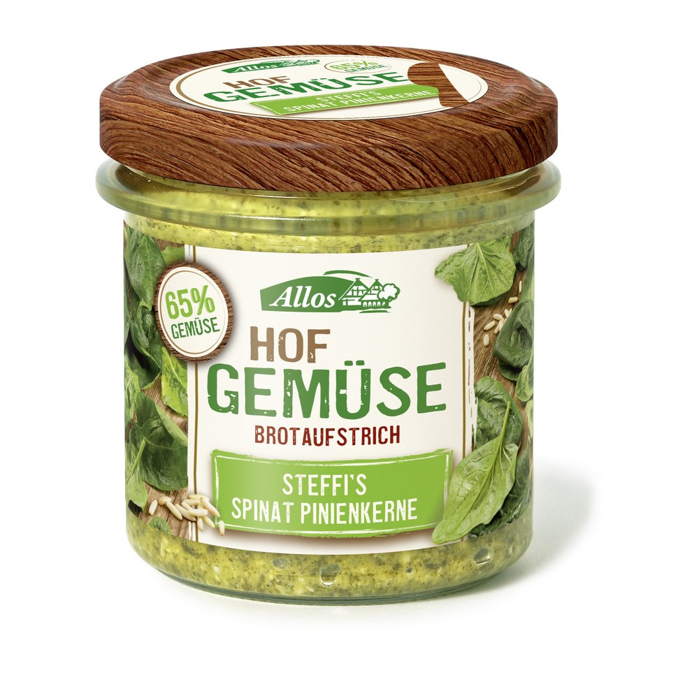 ALLOS pâté épinards et pignon bio 135 g