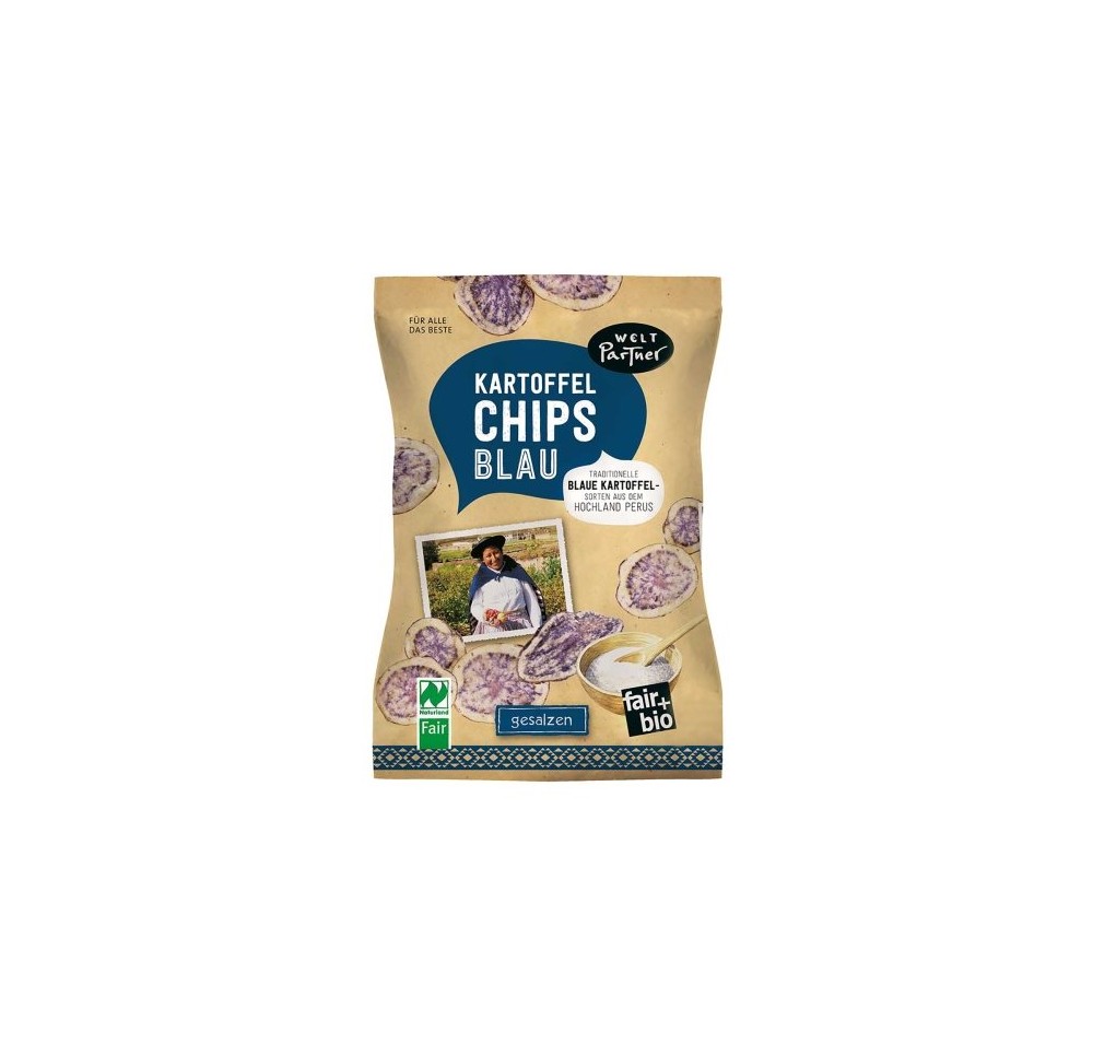 WELT PARTNER chips pomme terre bleu salé bio 100 g